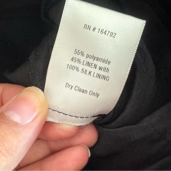 Attersee Black Wide Leg Trouser Pants Linen Blend - Picture 9 of 11